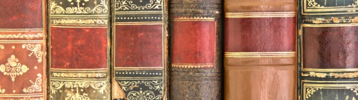 Stock photo of books on a shelf